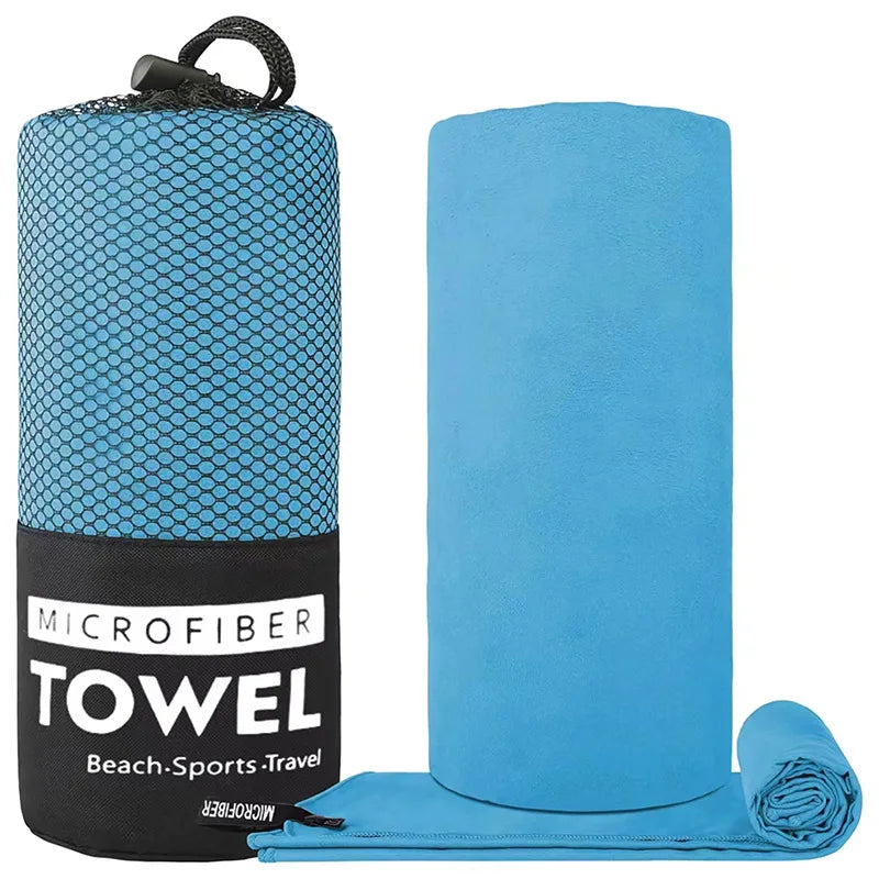 Quick Dry Microfiber Travel Towel – Ultra Absorbent, Super Soft & Compact Sports/Camping Towel for Outdoor Use (1pc)
