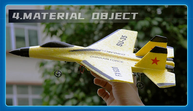 RC SU-35 Foam Fighter Jet – 2.4G Remote Control Glider Airplane Toy for Kids & Boys