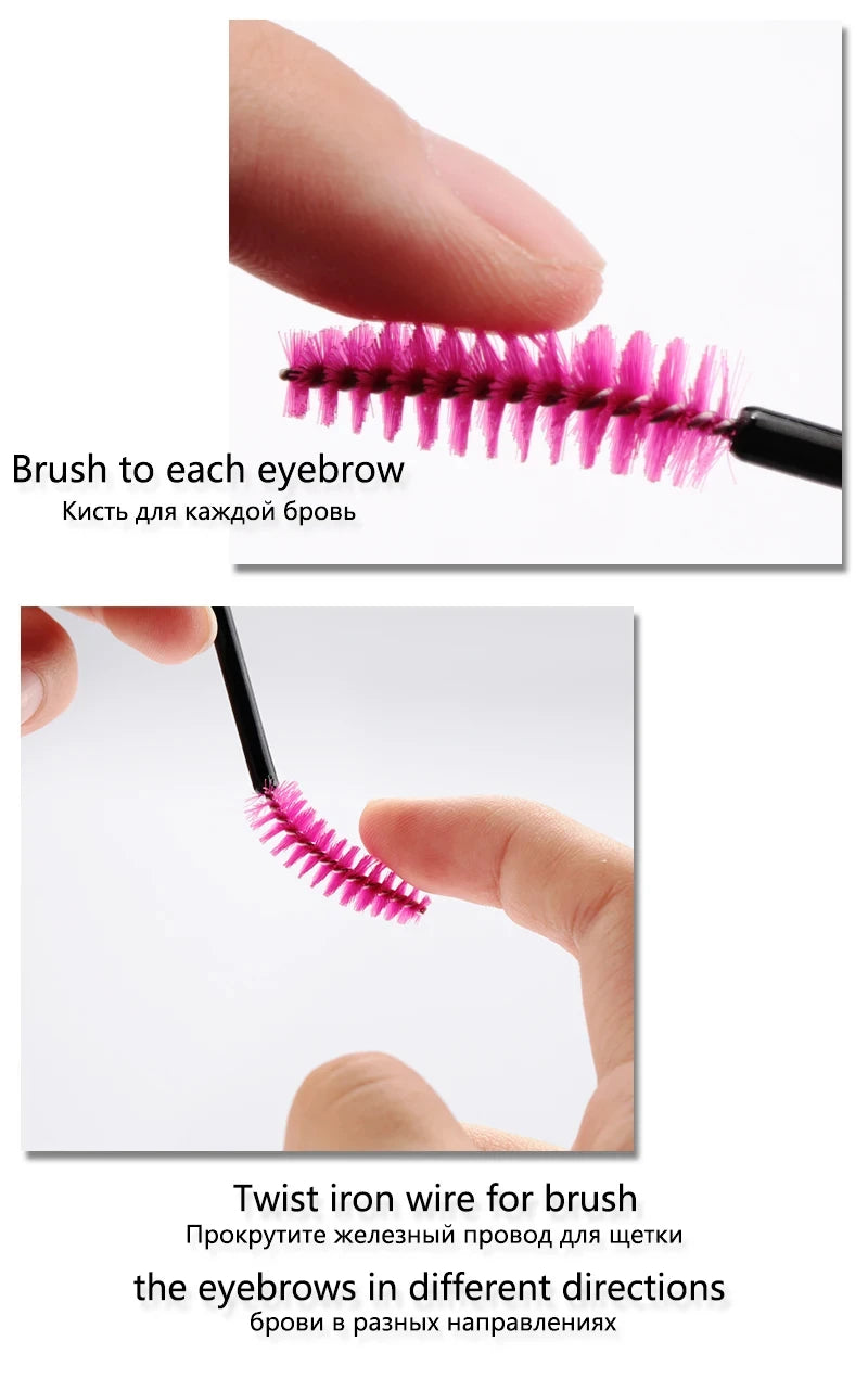50PCS Reusable Eyelash Brushes – Mascara Wands Spoolers for False Lashes & Eyelash Extensions