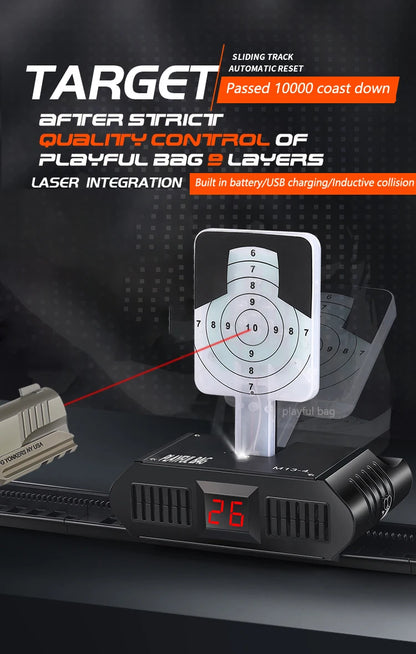 2024 Upgraded Full-Automatic Voice Music Toy Gun with Laser Target & Auto Scorer – Multi-Function Shooting Game