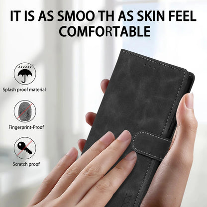 Magnetic Leather Wallet Case for Samsung Galaxy S25 Ultra–S8 – Skin-Friendly Flip Cover with Card Slots & Stand Function