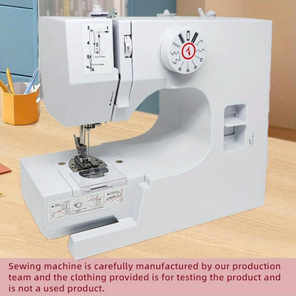 Mini Electric Sewing Machine with Foot Pedal — 12 Built-In Stitches and 42-Piece Sewing Kit