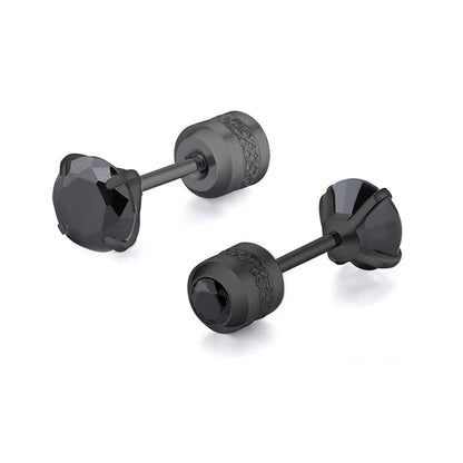 Medical Stainless Steel Crystal Zircon Ear Studs – Hypoallergenic Tragus & Cartilage Screw Piercing Earrings Jewelry