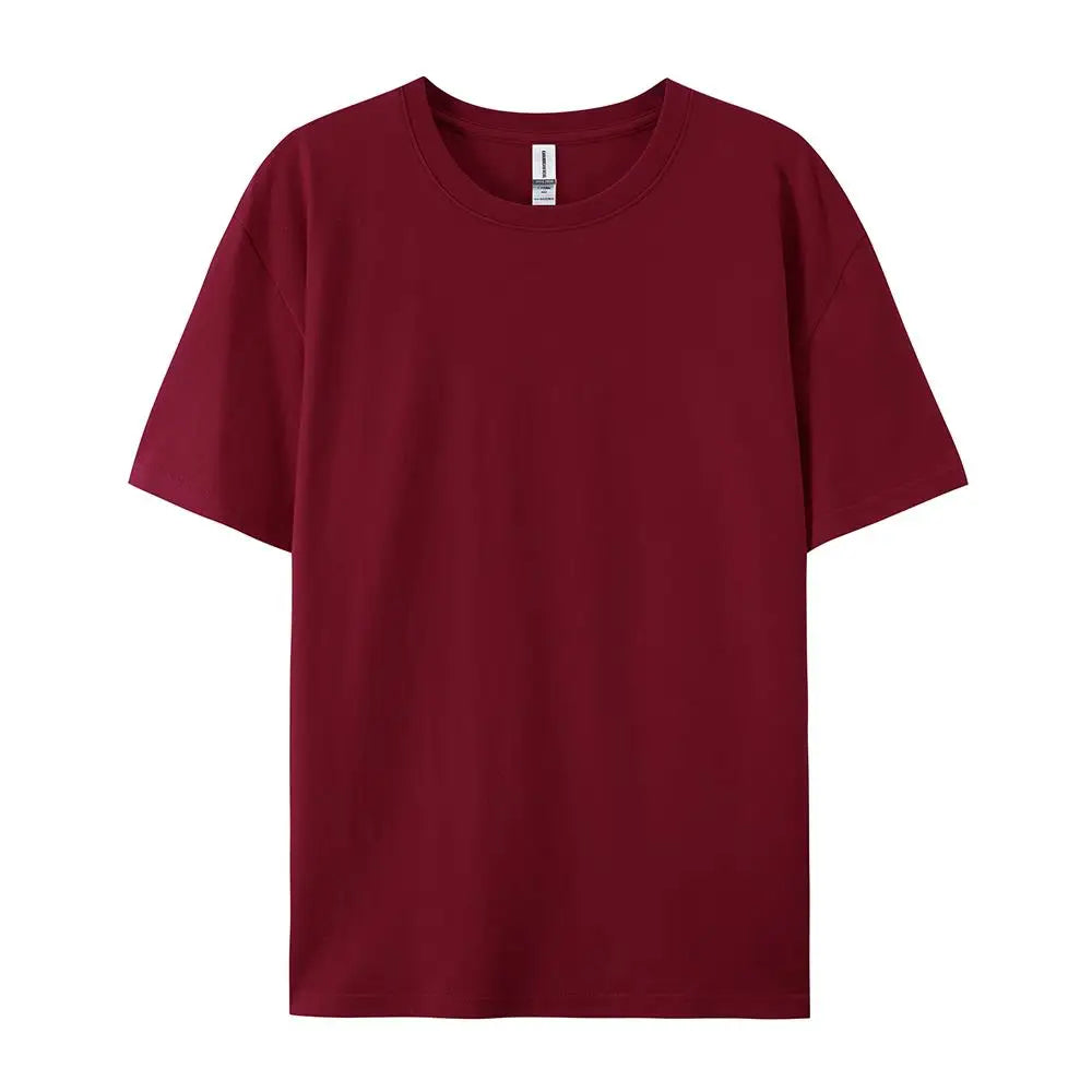 100% Cotton Solid Color T-Shirt – Unisex Short Sleeve Casual Breathable Summer Tee for Men & Women Fashion Wear