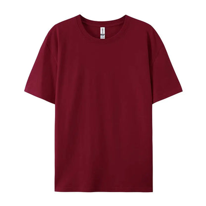 100% Cotton Solid Color T-Shirt – Unisex Short Sleeve Casual Breathable Summer Tee for Men & Women Fashion Wear