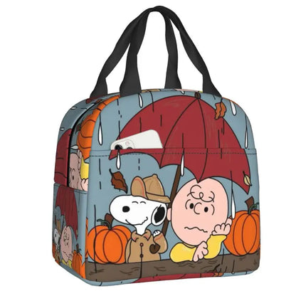 Custom Cute Snoopy Cartoon Insulated Lunch Tote Bag – Portable Thermal Cooler for Women, Work, School & Travel