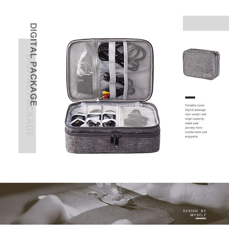 Waterproof Travel Cable Organizer Bag – Portable Digital Storage Pouch for Electronic Accessories