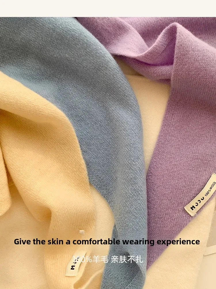Women’s Wool Triangle Scarf – Multi-Functional Knitted Headscarf
