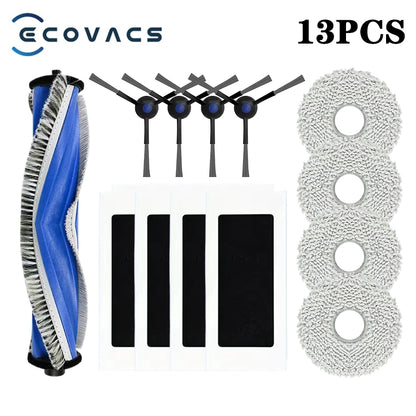 Ecovacs Deebot T30 Pro Omni / YEEDI M12 Pro+ Parts – Roller Brush, Side Brush, HEPA Filter, Dust Bag, Mop Cloth & Bracket