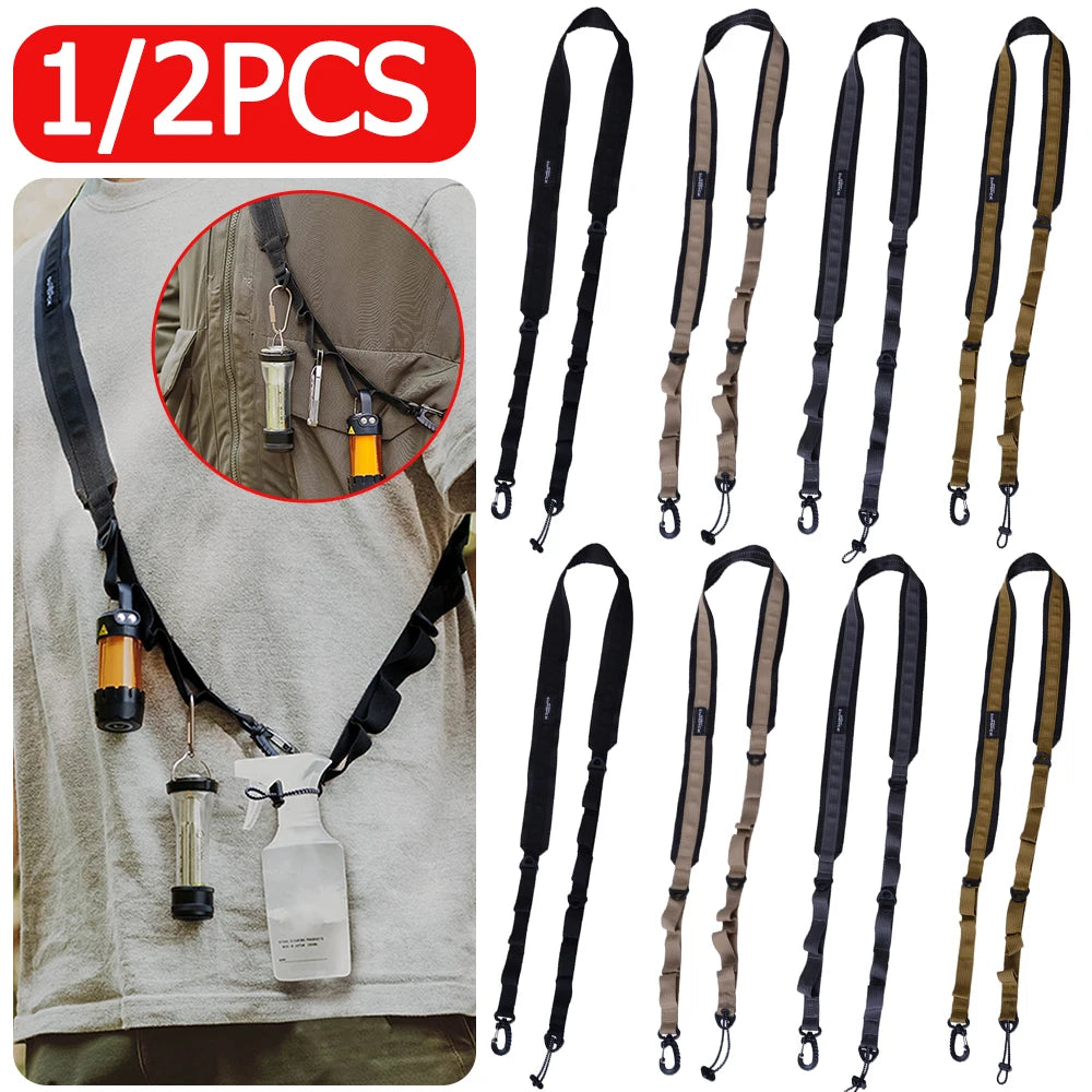 Adjustable Camping Shoulder Straps – Durable Webbing Loop Carry System for Hiking, Outdoor Gear & Travel