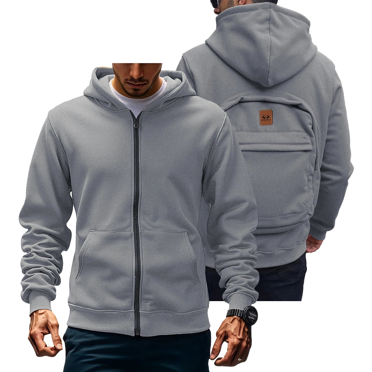 Autumn/Winter Loose Cotton Hoodie – Unisex Casual American Fashion Backpack Style