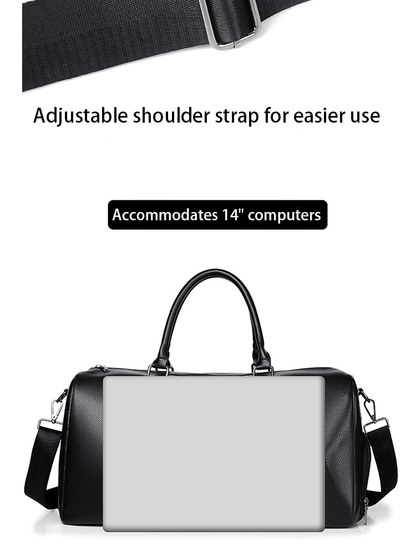 Retro Short Trip Bag – Large Capacity Sports, Motorcycle, and Training PU Waterproof Leisure Fitness Bag