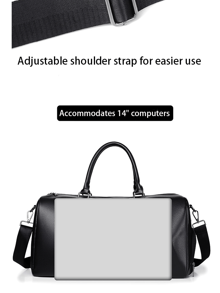 Retro Short Trip Bag – Large Capacity PU Waterproof Sports & Fitness Motorcycle Leisure Bag