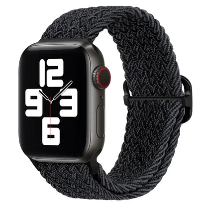 Braided Nylon Apple Watch Band – Adjustable Sport Strap Compatible with Ultra 2, Series 10/9/8/7/6/SE (40–49mm) Wrist Bracelet
