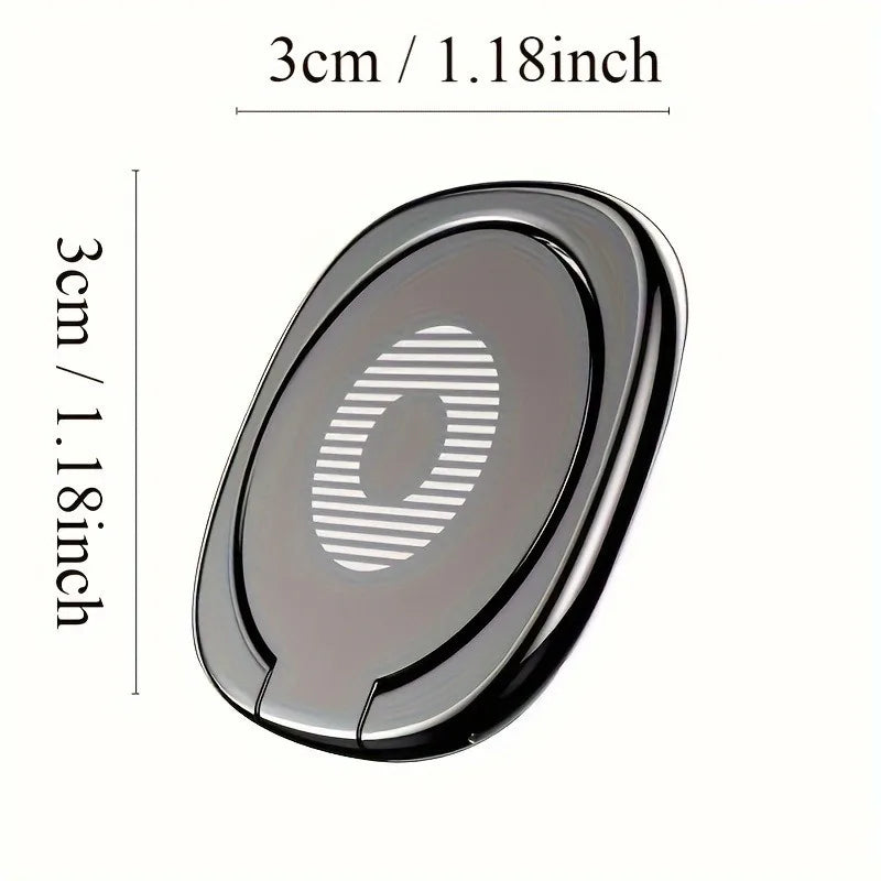 360° Rotating Metal Phone Grip Stand - Foldable Finger Ring Holder for iPhone 17, 16 Pro, Samsung and Other Smartphones