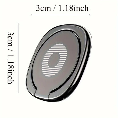 360° Rotating Metal Phone Grip Stand - Foldable Finger Ring Holder for iPhone 17, 16 Pro, Samsung and Other Smartphones