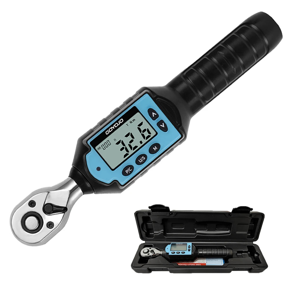 New Digital Preset Torque Wrench | 1/2", 3/8", 1/4" Bidirectional Ratchet for Professional Bicycle Repair