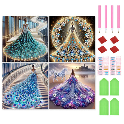 5D DIY Partial Drill Diamond Painting Kit – Girl Design Home Decor 30x30cm