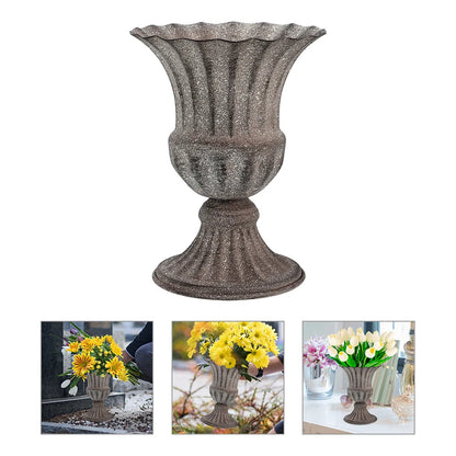 Metal Cemetery Vase – Grave Flower Holder for Headstones, Fresh or Artificial Flowers, Tombstone Marker for Memorials and Sympathy
