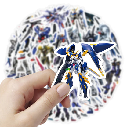 GUNDAM Anime Stickers - 10/30/55-Piece Waterproof Cartoon Graffiti Decals for Phones, Motorcycles, Luggage and Notebooks