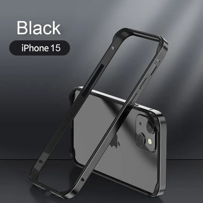 Hybrid Silicone & Aluminum Metal Phone Case – Heat-Resistant Bumper for iPhone 11 to 17 Pro Max