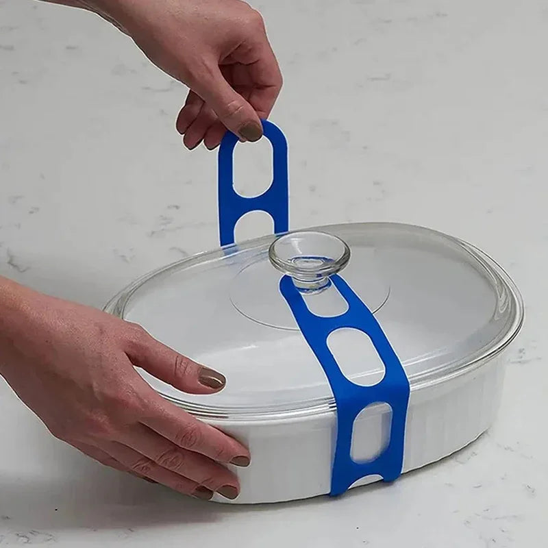 54cm Reusable Silicone Lid Strap – Universal Elastic Pot Lid Holder Band for Lunch Box & Outdoor Tableware Organization Tool