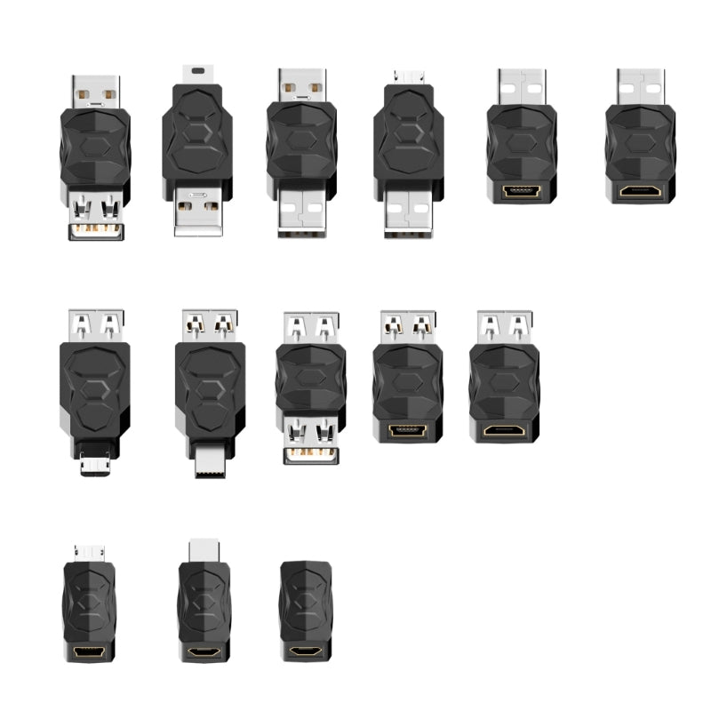 DXAB USB 2.0 Adapter – Micro & Mini Male to Female Converter Connector Changer
