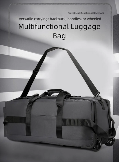 80L Rolling Duffle Bag with Wheels – 31" Heavy-Duty Foldable Travel Duffel, Water-Resistant Luggage with Shoulder Strap