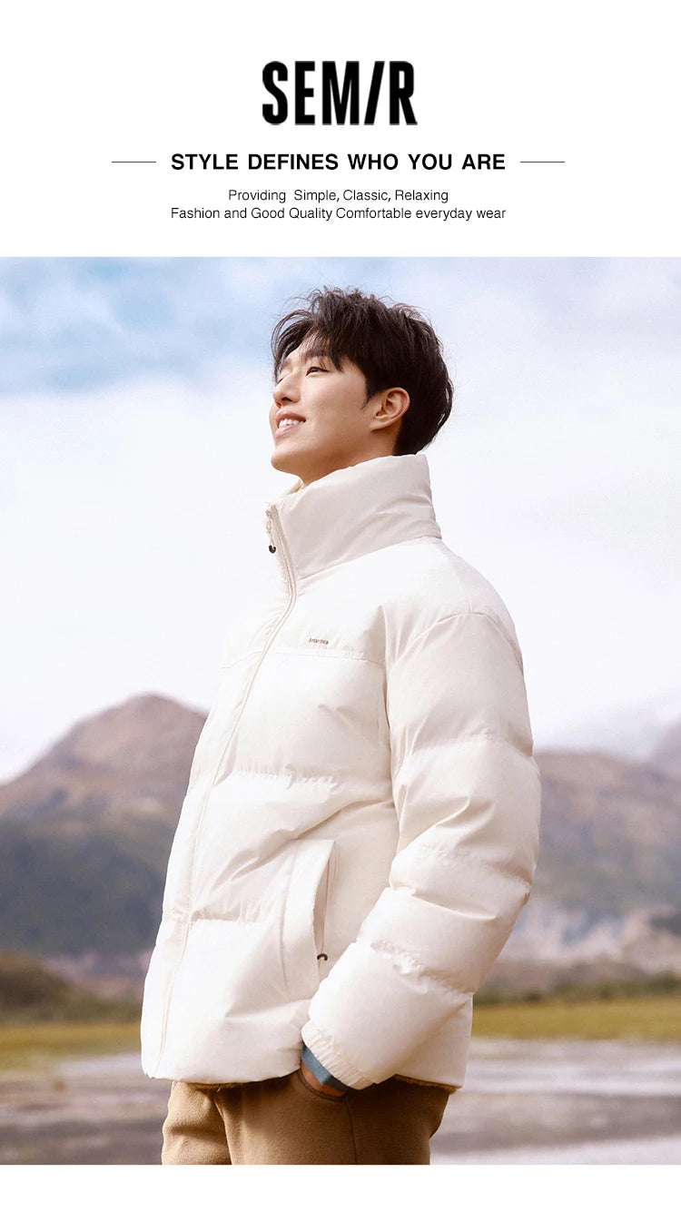 Semir 2024 Winter Down Jacket – Windproof, Waterproof Puffer Coat for Men and Women, Cold-Proof Outerwear for Couples