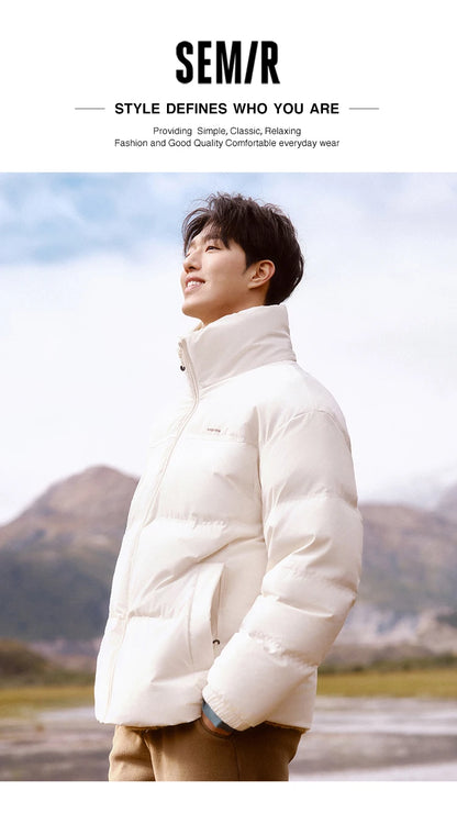 Semir 2024 Winter Down Jacket – Windproof, Waterproof Puffer Coat for Men and Women, Cold-Proof Outerwear for Couples