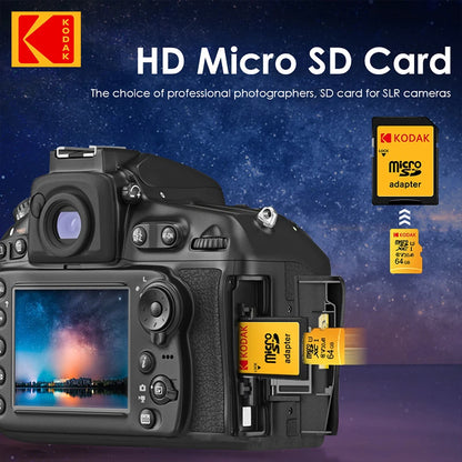 Original KODAK Micro SD Card — 32GB/64GB/128GB/256GB UHS-I U3 4K Storage