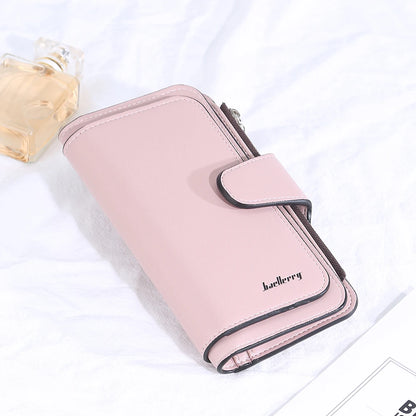 2024 Women’s Long Wallet – Custom Name Engraving, 15 Card Holders & Zippered Classic Purse