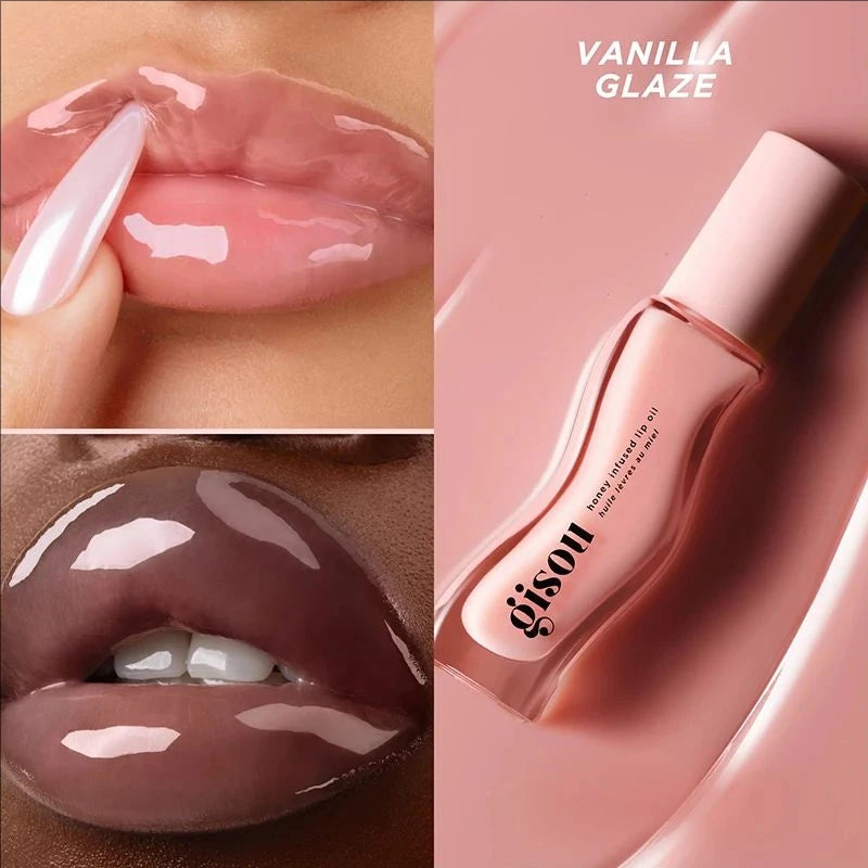 Gisou Autumn/Winter Limited Edition Lip Oil Gloss — Long-Lasting Moisturizing, Plumping & Exfoliating Milky Mocha Lip Care