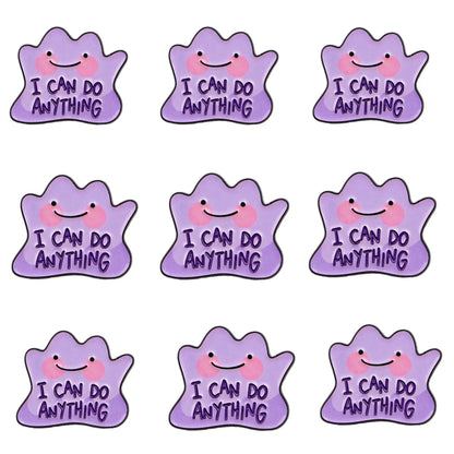 9-Piece “I Can Do Anything” Enamel Pin Set - Inspirational Brooch Badges for Backpacks, Hats, Cosplay, and Gifts