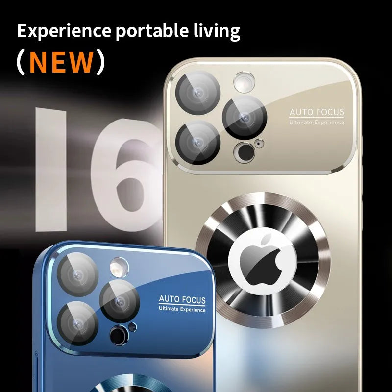 Titanium Metallic Matte iPhone Case - Luxury MagSafe Cover with Camera & Lens Protection for iPhone 12-17 Pro Max & Plus
