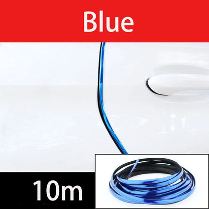 Chrome Car Door Edge Protector Strip - Rubber Soundproof Seal Trim for Noise Reduction, Scratch Protection & Auto Door Insulation