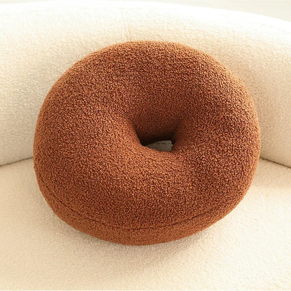 Nordic Cloud Plush Throw Pillow – Geometric Twisted Round Cushion for Sofa, Headrest & Window Seat Decor