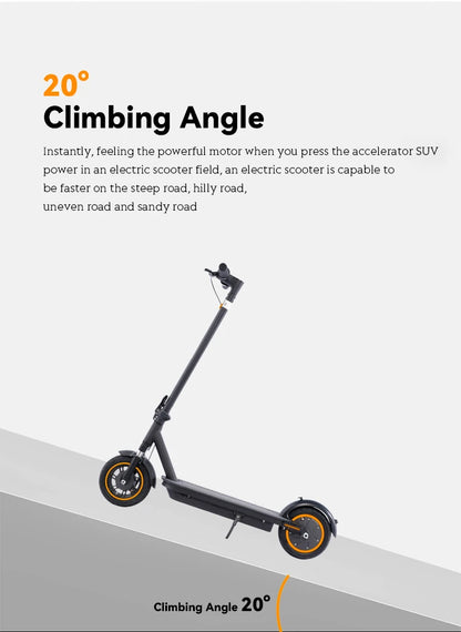 HEZZO G30 36V 500W Electric Scooter — 21MPH, 37.5-Mile Range, 10" Wheels, 15Ah Foldable Escooter with Front Suspension
