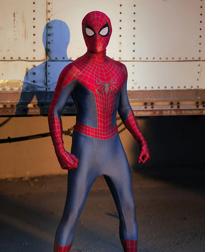 Men’s TASM 2 Spider Cosplay Costume – Superhero Zentai Full Bodysuit Jumpsuit for Halloween & Adults
