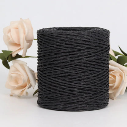 Raffia Straw Yarn - 100g Handmade Crochet Material for Summer Hats, Bags & DIY Handcraft Projects