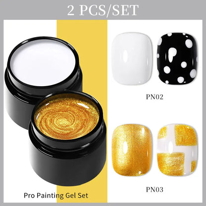 BORN PRETTY Spider Wire Gel Nail Polish 5ml - Flower Drawing & Creative Point-to-Line Nail Art Gel Varnish