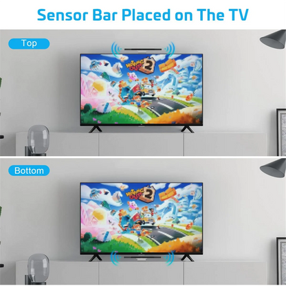 3-in-1 Wired Motion Sensor Bar Kit – AC Power Adapter & Composite AV Cable for Nintendo Wii (EU Plug)