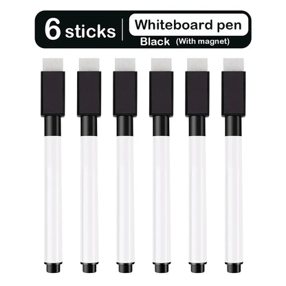 Magnetic Erasable Whiteboard Pen — Colored Blackboard Marker for Classroom, Office, Note-Taking & Teaching Supplies