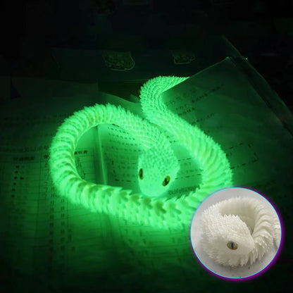 3D Printed Movable Snake Figurine – Realistic Jointed Simulation Ornament for Home & Office, 2025 New Year Craft Gift