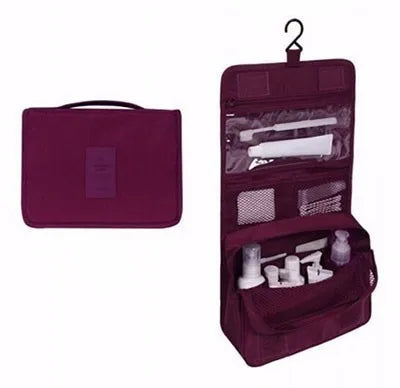 Waterproof Hanging Travel Makeup Bag – Bathroom Cosmetic Organizer for Men & Women