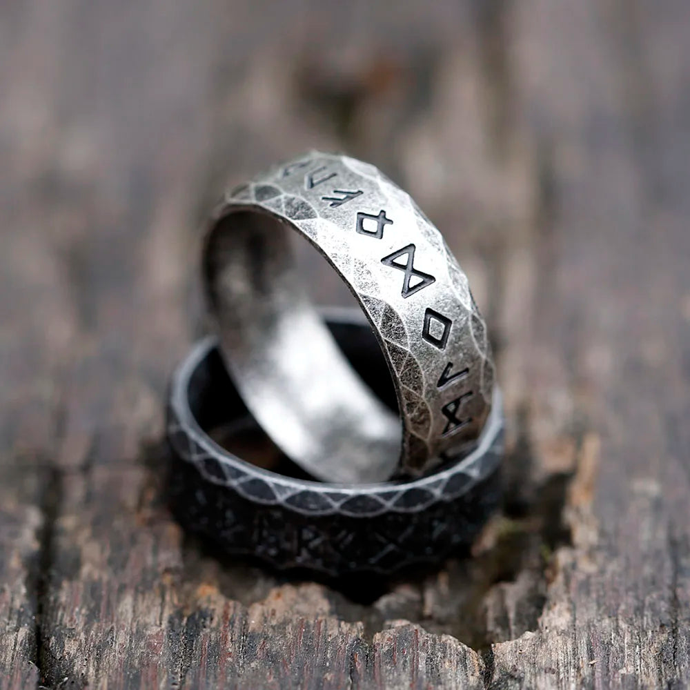 2022 New Men's 316L Stainless Steel Odin Viking Rune Ring – Retro Amulet Fashion Jewelry for Teens, Gift Idea