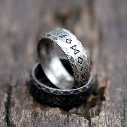2022 New Men's 316L Stainless Steel Odin Viking Rune Ring – Retro Amulet Fashion Jewelry for Teens, Gift Idea