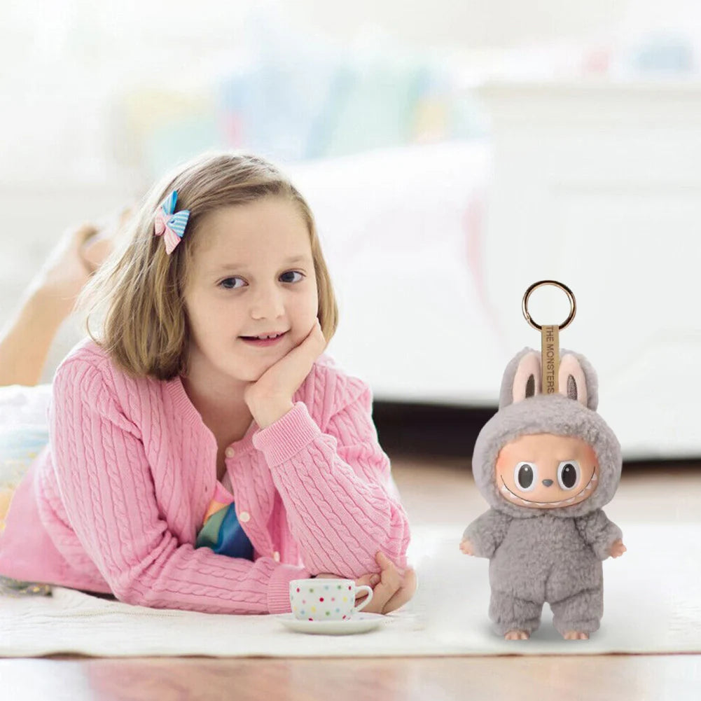 Labubu Anime Plush Doll Figure – Sweetheart Vinyl Pendant, Kawaii Backpack Decoration, Kids Christmas Gift