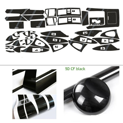Toyota Camry Aurion XV40 2007-2011 Center Console Trim Decals - Carbon Fiber Interior Molding Sticker Set