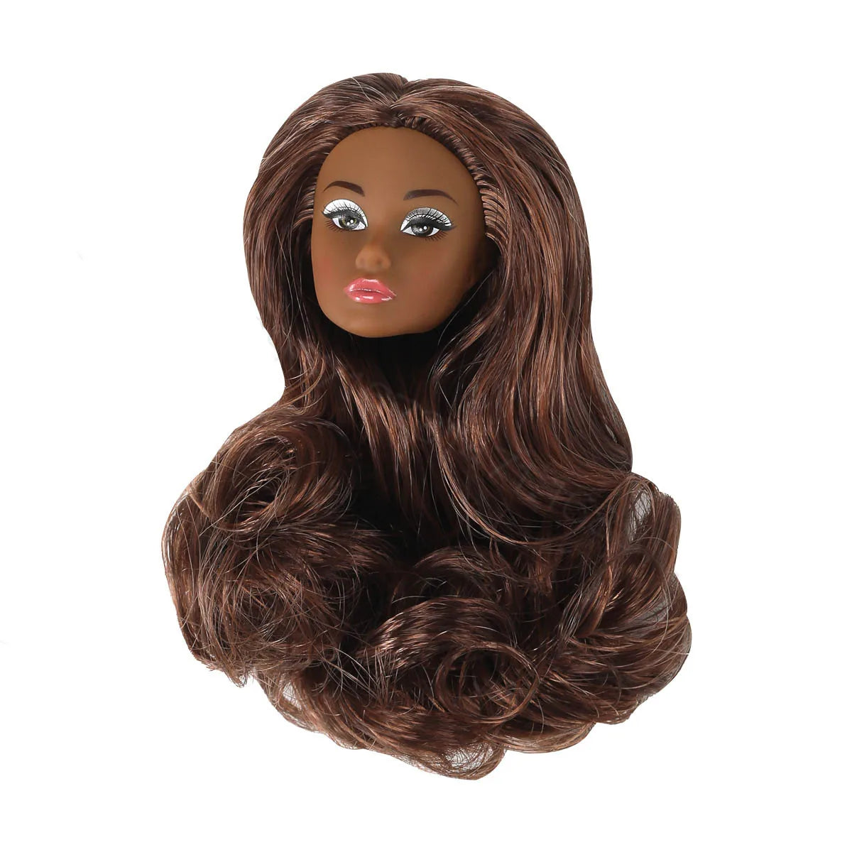 1/6 Supermodel Doll Head Accessories – European & American Makeup Heads for 30cm Dolls in White, Normal & Chocolate Skin